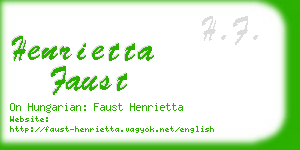 henrietta faust business card
